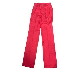 Funny Girl Vintage 70s Red Straight Leg High Waist Pants size 24